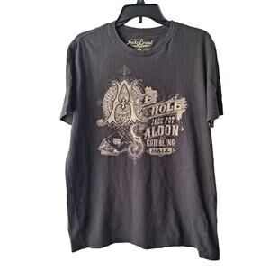 Lucky Brand 100% Cotton Green Short Sleeve "Sin City" Graphic Tee - Sze Men's L